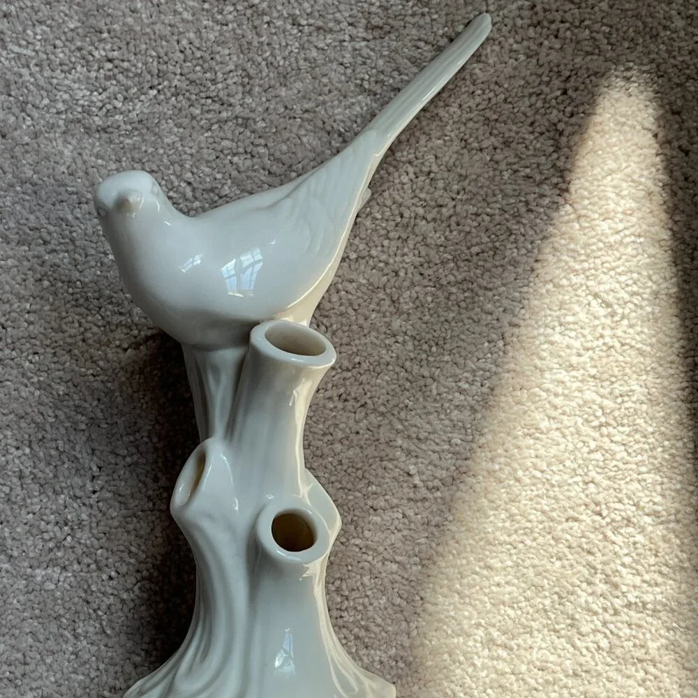 Lenox Cream Dove Bird Tree Flower Vase‎ ( (h/accent/x)